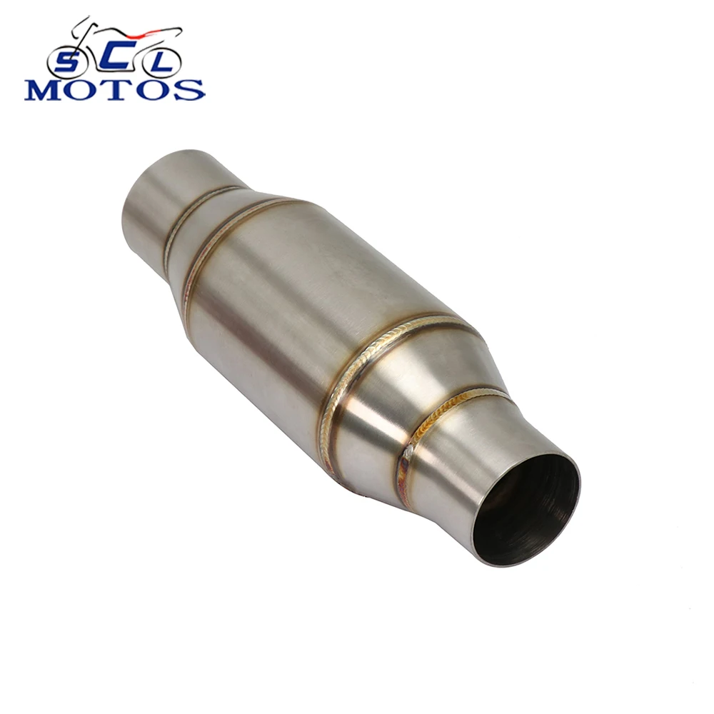 

Sclmotos- 51mm Motorcycle Exhaust Pipe Muffler Expansion Chamber Refit Exhaust Pipe Back Pressure Core Silencer DB Killer