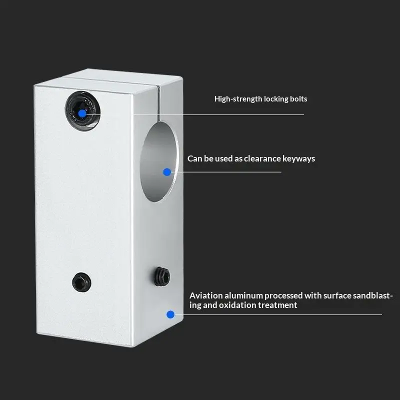Aluminum Alloy Optical Axis Cross Block T Type Fixed Column Shaft Connector for Linear Motion DIY Robotics Builds