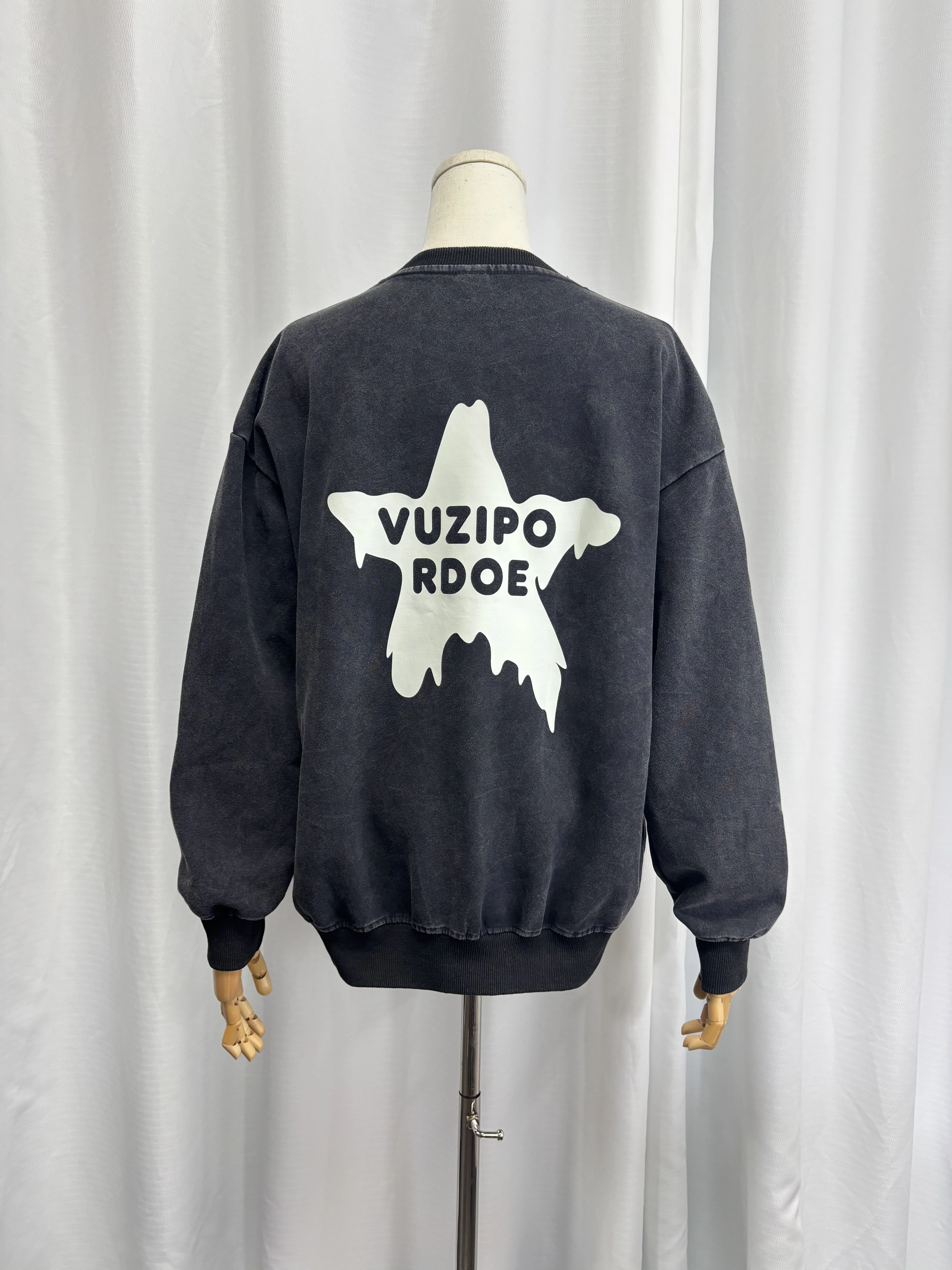 Real shot – sweat-shirt surdimensionné à col ras du cou pour femmes, style hip-hop américain, Design Vintage, Niche, tendance, haut ample, 2025