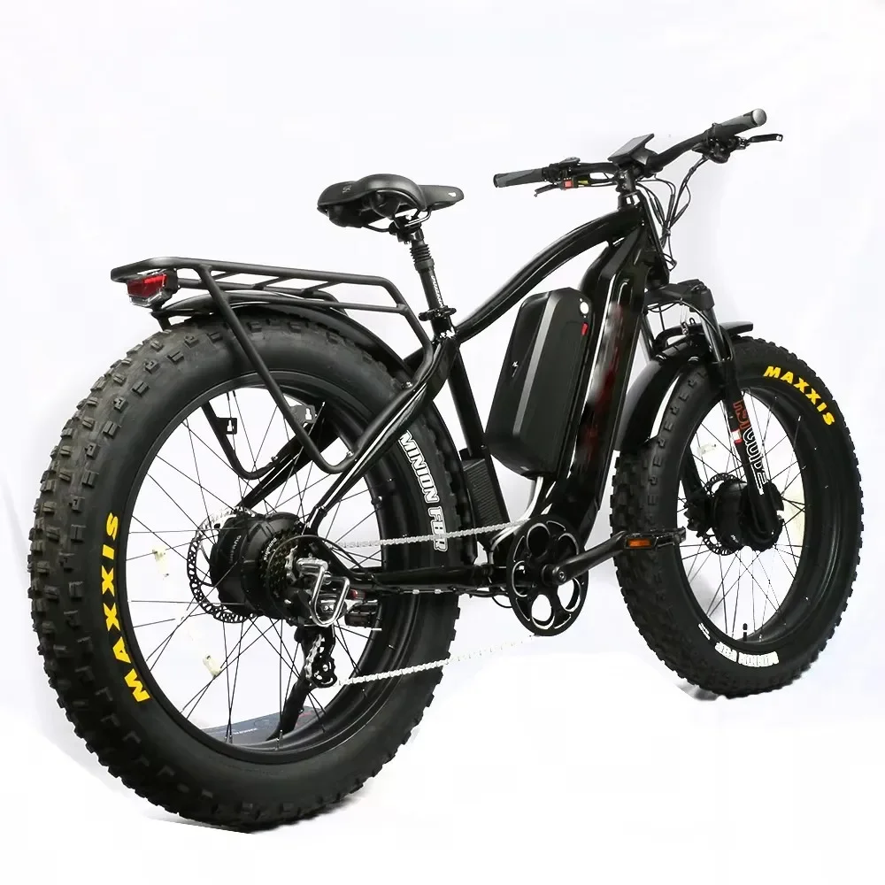 NEW e-bike Electric Bicycle 48V 2000W Ebike 16Ah Battery Dual Motor Full Suspension Fat Tire Mountain Electric Bike