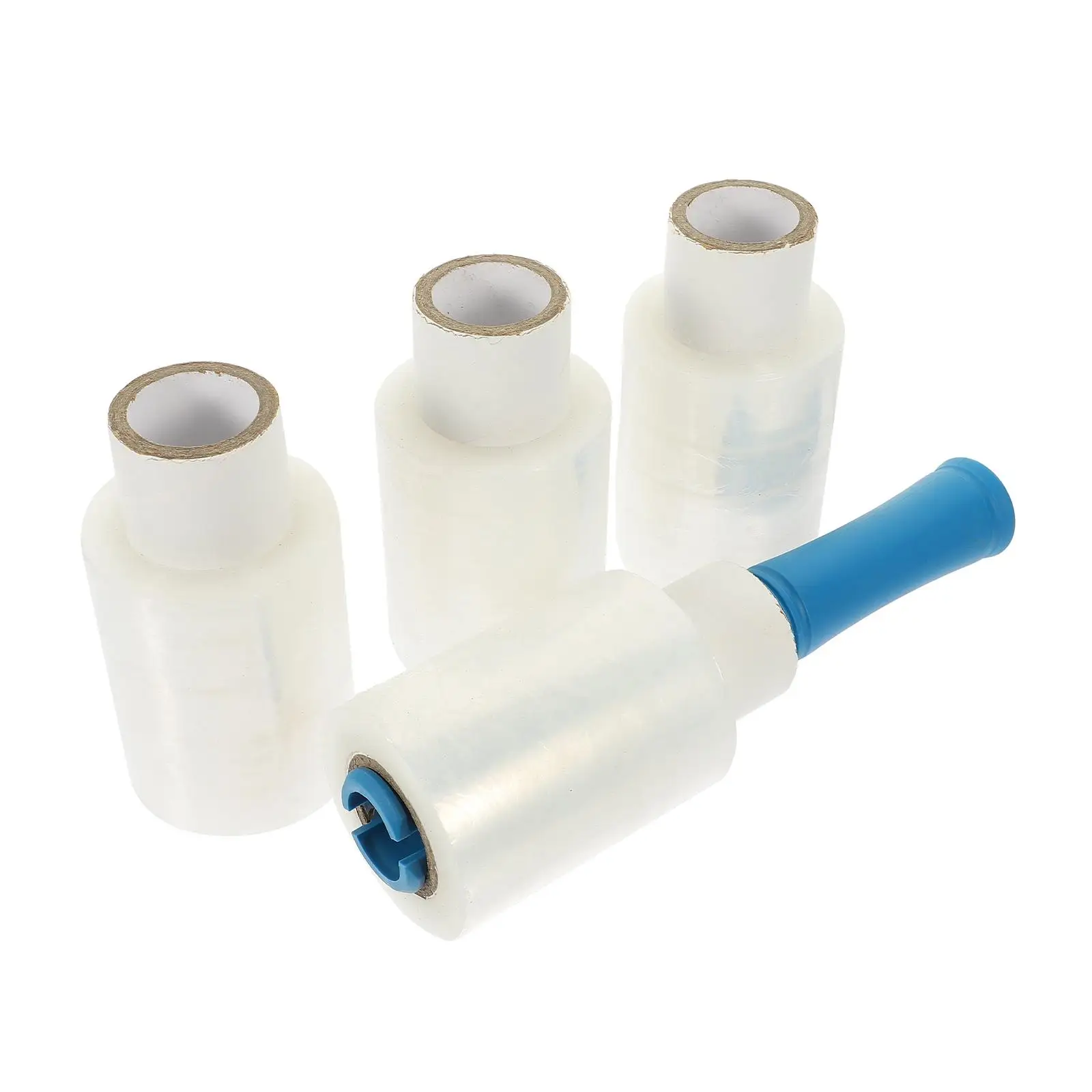 Handle Stretch Film Practical Industrial Clear Packing Wrapping Shrink Handheld LLDPE Thick Self Adhesive Cable Wire Steel Hose