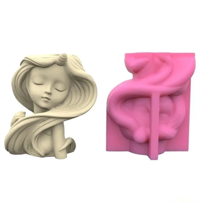 

D46E 4шт сочный цветочный горшок силиконовые формы зеркало эпоксидная смола ящик для хранения формы