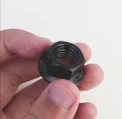 Yiqianyuan M3 M4 M5 M6 M8 M10 M12 M14 M16 M20 Flange Nut Lock Nut SUS304 Stainless Steel Black Hexagon Hex Serrated Spinlock
