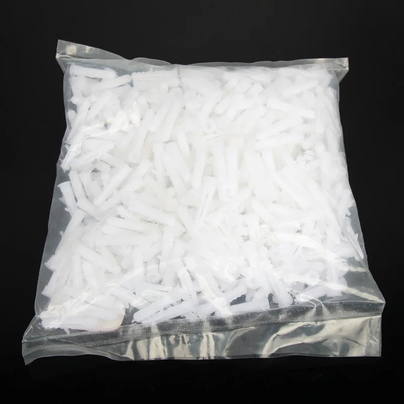 プラスチックウォールブラケットのセット,1000/500/250ピース,6 m8 m10 m12,プラスチック,アンカー付き,日曜大工用の白いウォールプラグ