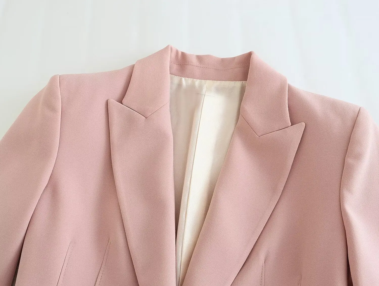2023 herbst Frauen 2 Stück Set Büro Dame Revers Langarm Blazer + Hohe Taille Versteckte Schnalle Zipper Hosen femininos – Detail 19