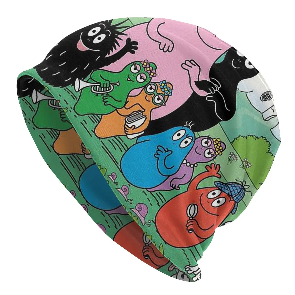 InfanTv Les Barbapapa Family Anime Unisex Bonnet Thin Windproof Hats Double Layer Hat Breathable Caps