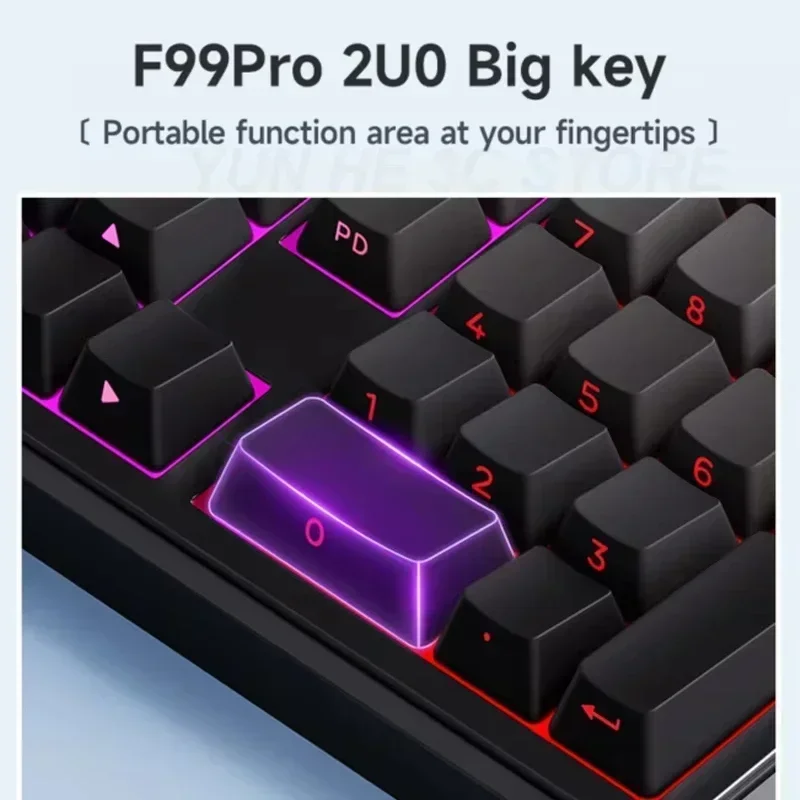Aula F99 Pro whale sea axis Mechanical Keyboard 98Keys Bluetooth 3Mode Wireless Hot Swappable Keyboard custom PC Accessories
