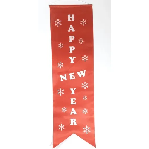 Funworld Christmas New Year Happy New Year Swallow Flag Decor 100CM * 30CM