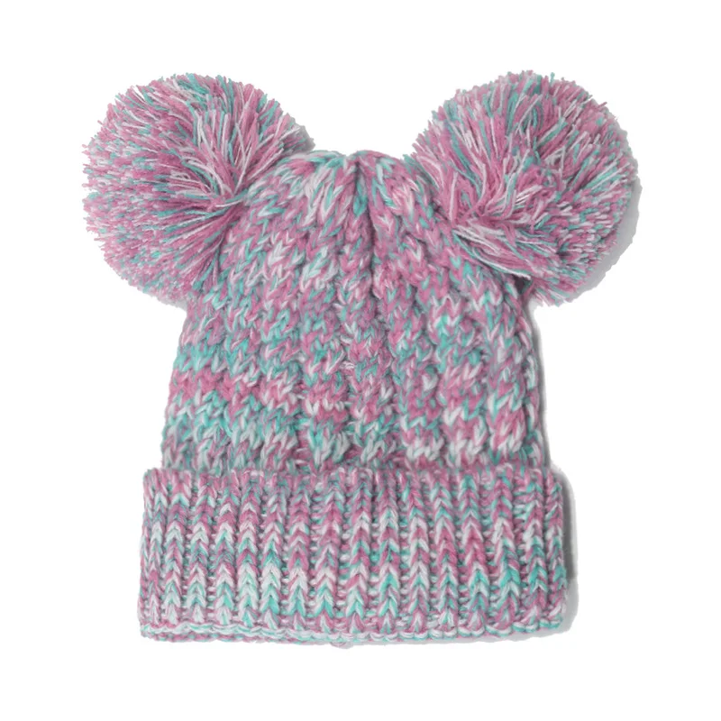 Gorro de malha para meninos e meninas, proteção auricular, gorros de esqui, tampa de cabo macio, quente, inverno, 2, 3, 4, 5, 6, 7 anos