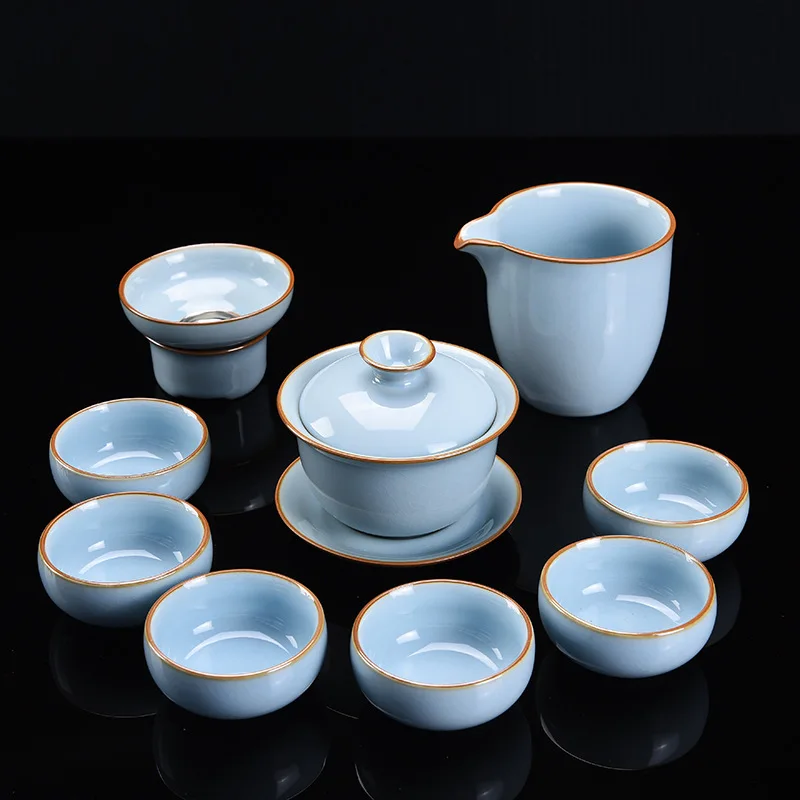 

Guan Yao Tea Set Luxury High-end Ceramic Teapot and Teacups Complete Set for Home Use2025New Tea Brewing Supplies