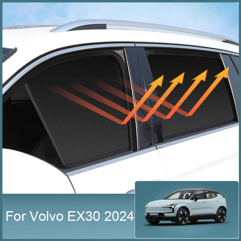 

For VOLVO EX30 2024 2025 Car Windshield Window Privacy Mesh Blind Sunshade Anti-UV Protection Sun Shade Cover Auto Accessories