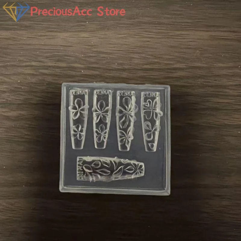 ثلاثية الأبعاد زهرة السيليكون قالب مسمار الفن نحت قالب الاكريليك زهرة الكركديه خمسة زهر البتلة لتقوم بها بنفسك مسمار الفن الديكور شفافة