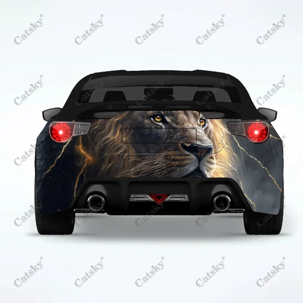 Etiqueta engomada del coche del animal del león paquete auto trasero apariencia gráfica dolor coche patrón decorativo personalizado accesorios pegatina