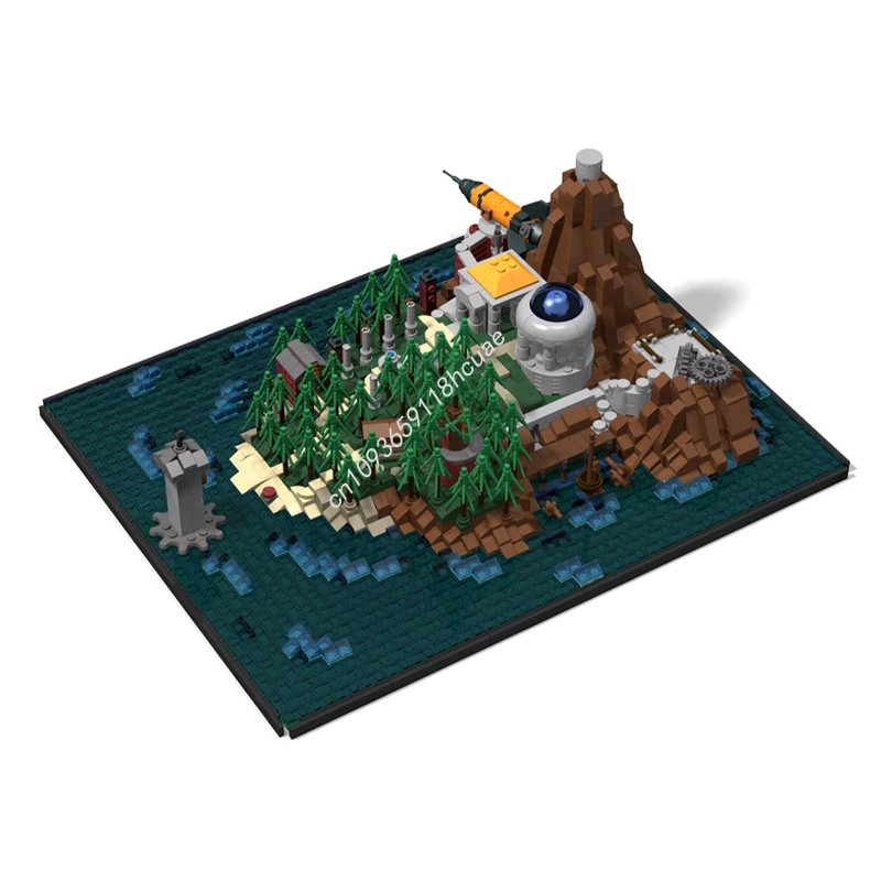 

2671 шт. MOC MYST Island Architecture, строительные блоки, рождественский подарок, ограниченная серия, архитектура, идеально подходит для витрины