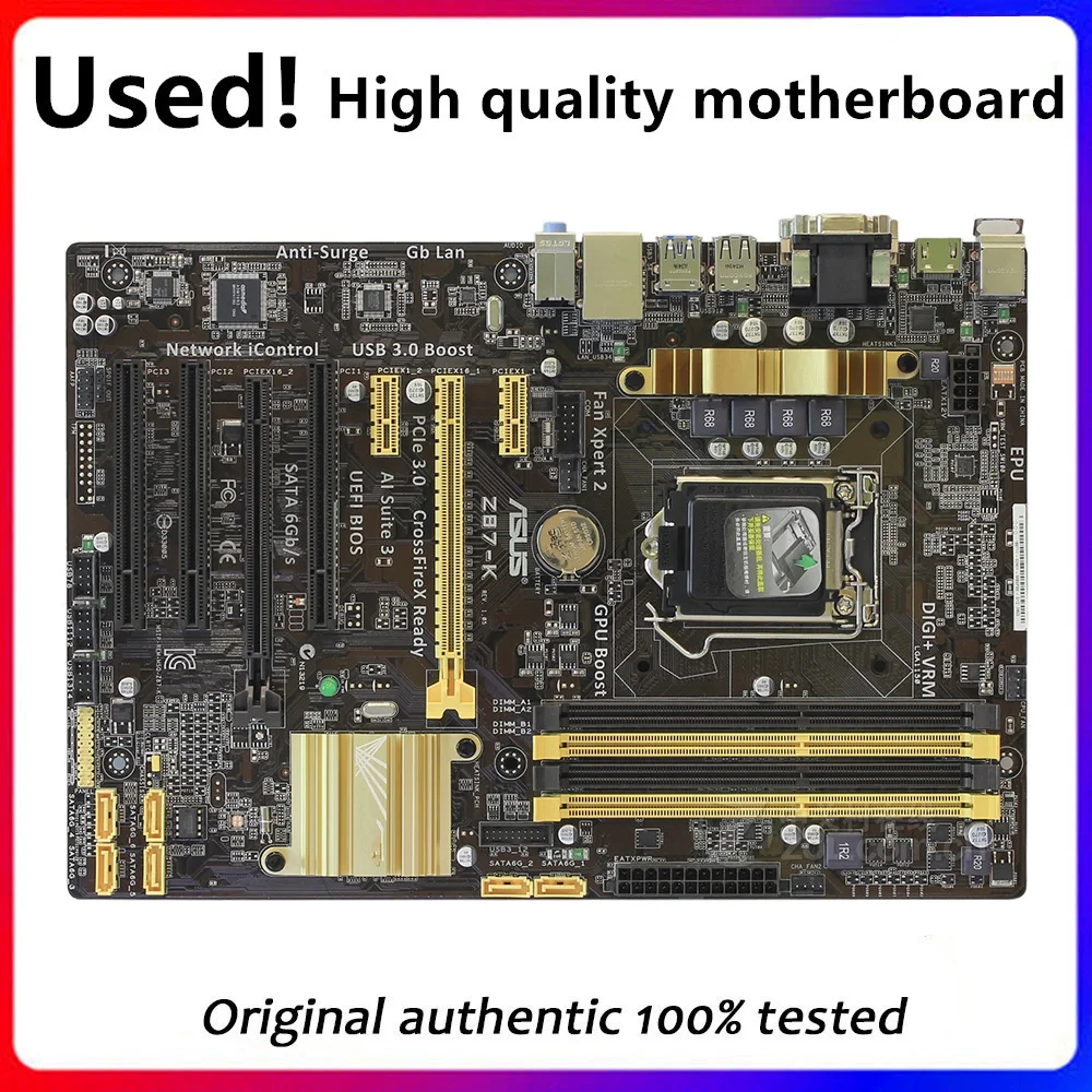 Para Asus Z87-K desktop placa-mãe z87 lga 1150 ddr3 32gb sata3 usb3.0 original usado mainboard