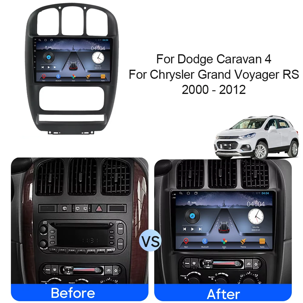 For Dodge Caravan 4 For Chrysler Grand Voyager RS 2000 - 2012 Android Auto Carplay Car Radio Multimedia Video Player Screen Tool