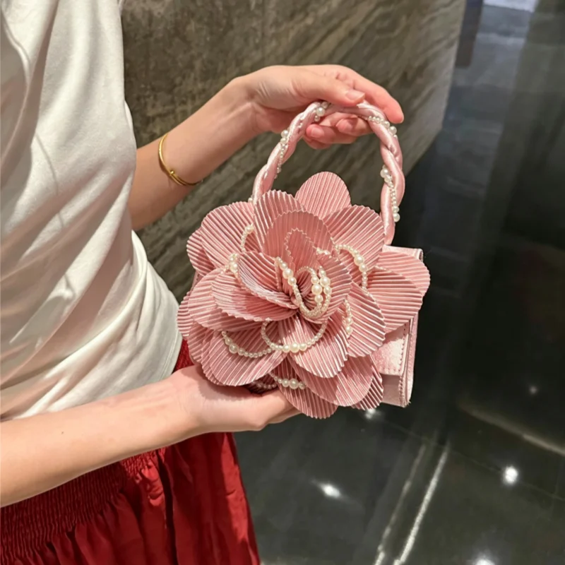 2026 New Woman Luxury Rose Handbags High Quality Feeling Banquet Bag Blossoms Bag Fairy Bag Purse and Crossbody Bag Dinner Bag
