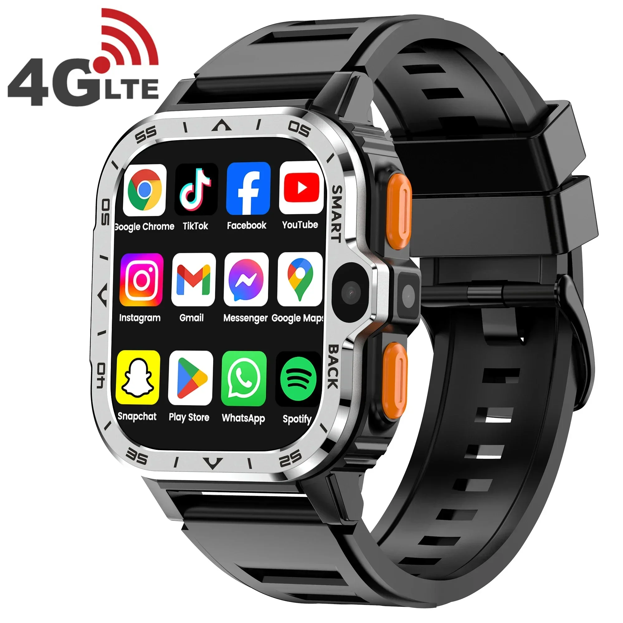 

VALDUS 4G Sim Card Android Smartwatch 5G GPS WIFI S8 Ultra S9 Dual Camer hombre 2024 Women Men Fashion Black PGD Smart Watch