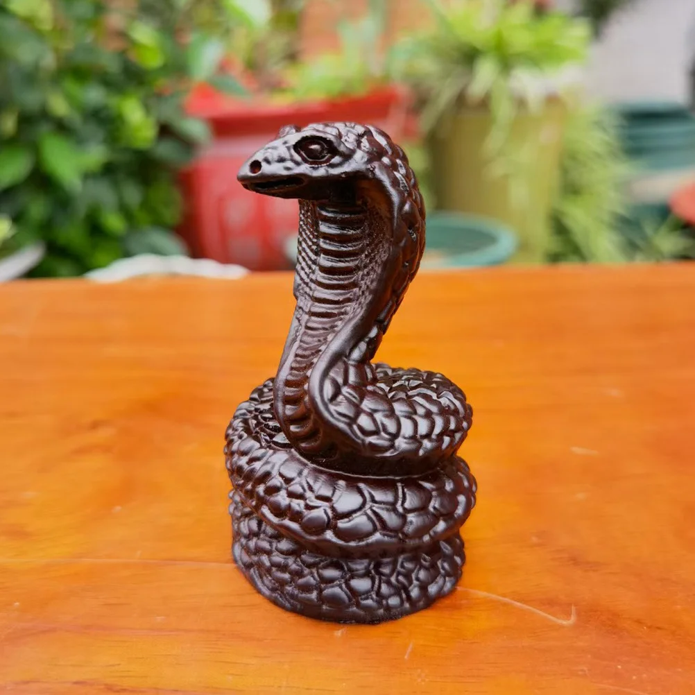 

Intricate Wooden Snake Figure Feng Shui Decor Realistic Design Office Desk Bedroom Ornament Chinese Zodiac 2025