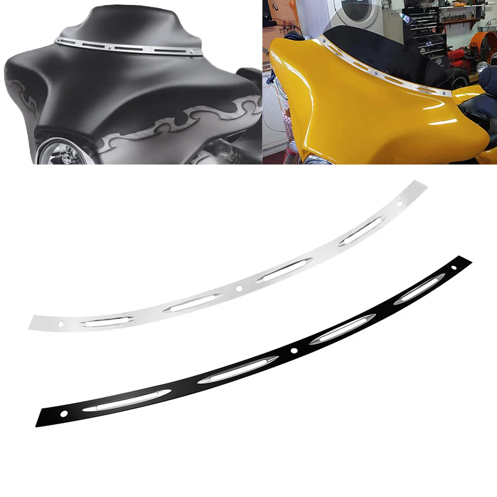 

Motorcycle CNC Windshield Windscreen Trim Kit For Harley Touring Electra Glide Street Glide FLHTC FLHTCU FLHTK FLHX 1993-2013