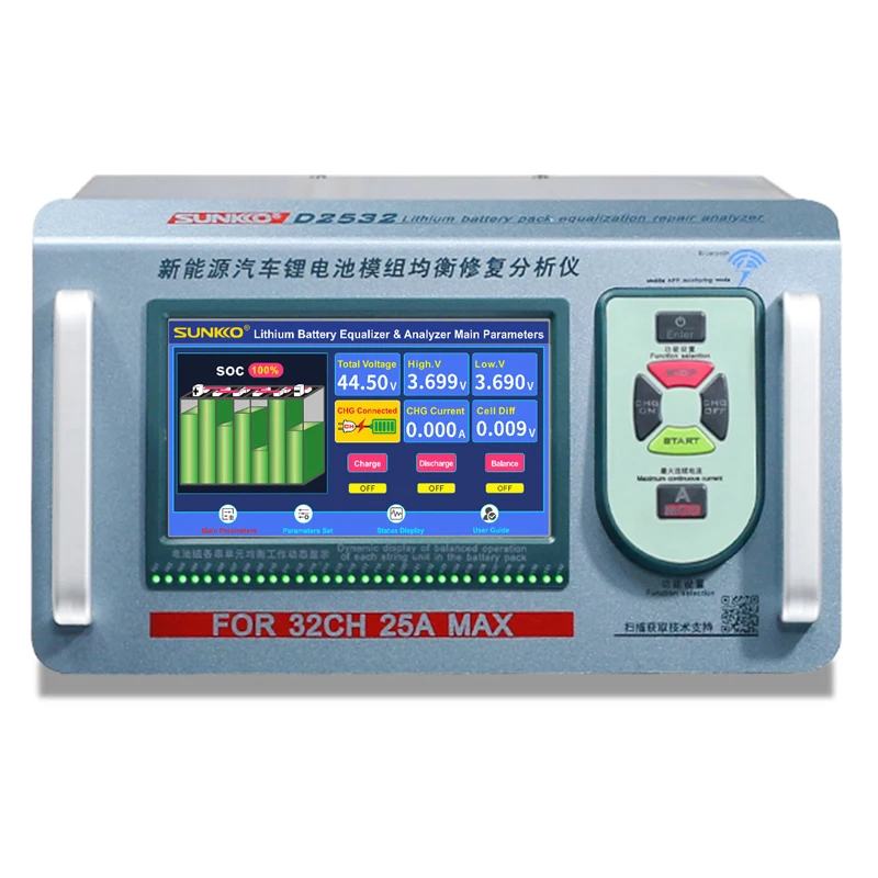

SUNKKO D2532 25A New Energy Vehicle Lithium Battery Equalizer For New Energy Vehicle Battery Analyzer Battery Packs Equalizer