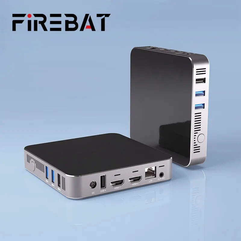 FIREBAT AK7 PRO мини ПК Intel N3350 N5105 MiniPc двухдиапазонный WiFi5 BT4.2 6 ГБ 8 ГБ 64 Гб 256 ГБ настольный игровой компьютер