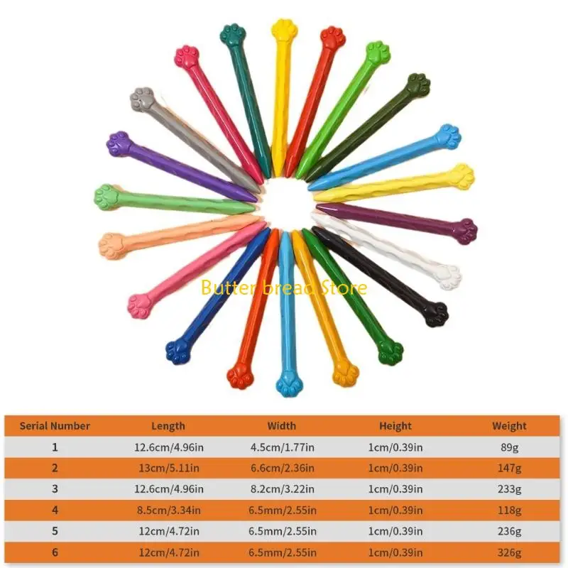 W89C洗えるアートクレヨン12/24/36子供用の色幼児用快適なグリップカラフルなクレヨン