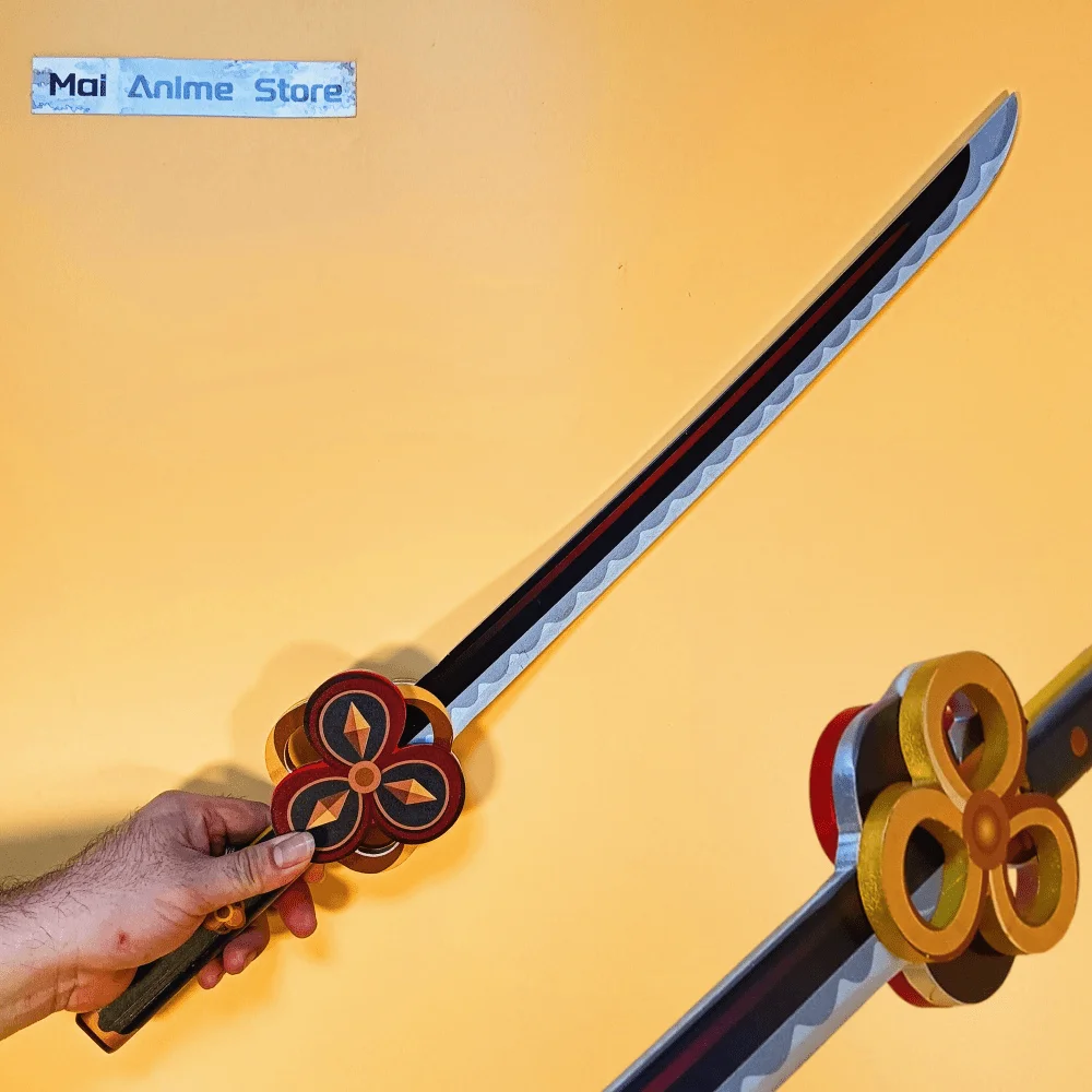 70cm anime genshin impacto katana chiori cosplay prop espada sabre faca ninja de madeira tamanho real japonês katana brinquedo afiado presente