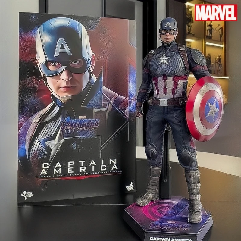 Endgame Captain America Steve Rogers In-stock  Original Hot Toys Marvel Avengers  1/6 Anime Action Figure Collection Model Toy