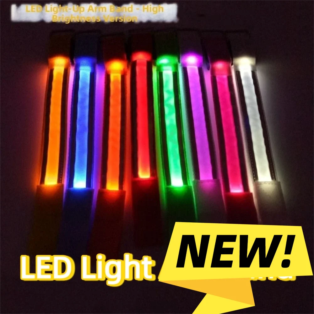 

Безопасный светодиодный светильник, портативный регулируемый светящийся браслет, креативный перезаряжаемый ночной светоотражающий браслет для спорта на открытом воздухе