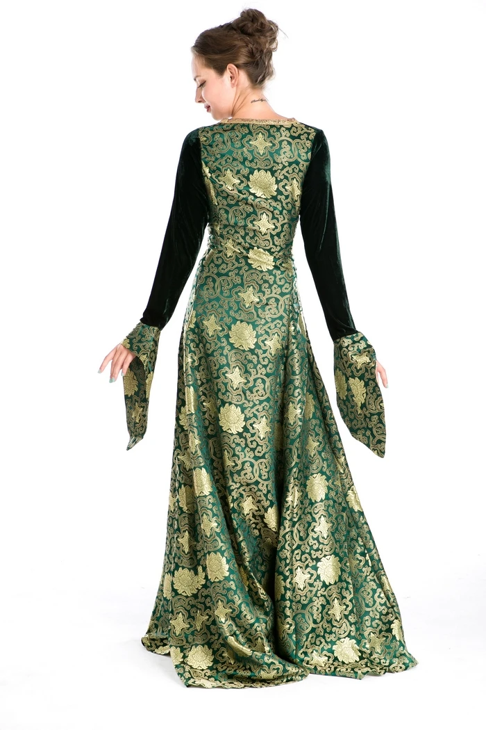 Robe Jacquard à Manches sulfpour Femme, Costume de Princesse Médiéval, Cosplay de ixd'Halloween, pour Adulte