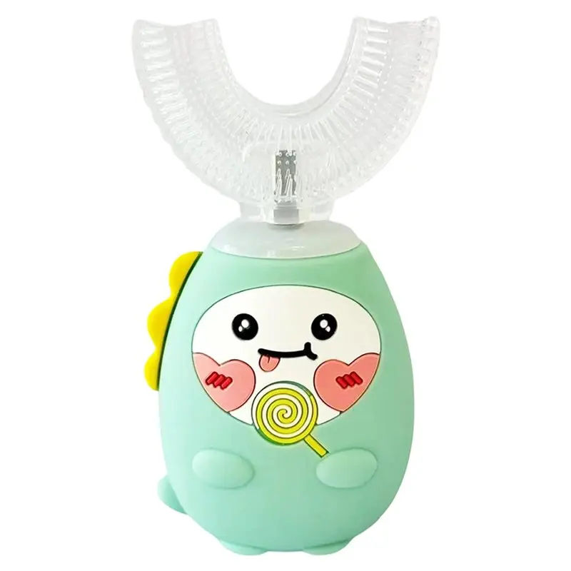 

【ADORN】U Shaped Toothbrush For Kids, 3-Mode Full Mouth Electric Brushing System With Smart Timer, Rechargeable Teeth Cleaner