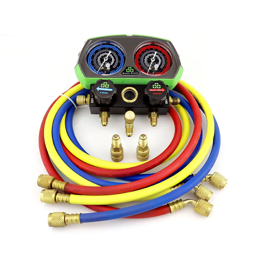 

Manifold Pressure Gauge Sets ST-B268 Refrigeration Hvac Table Set Suit R22 R410a R404A R407C