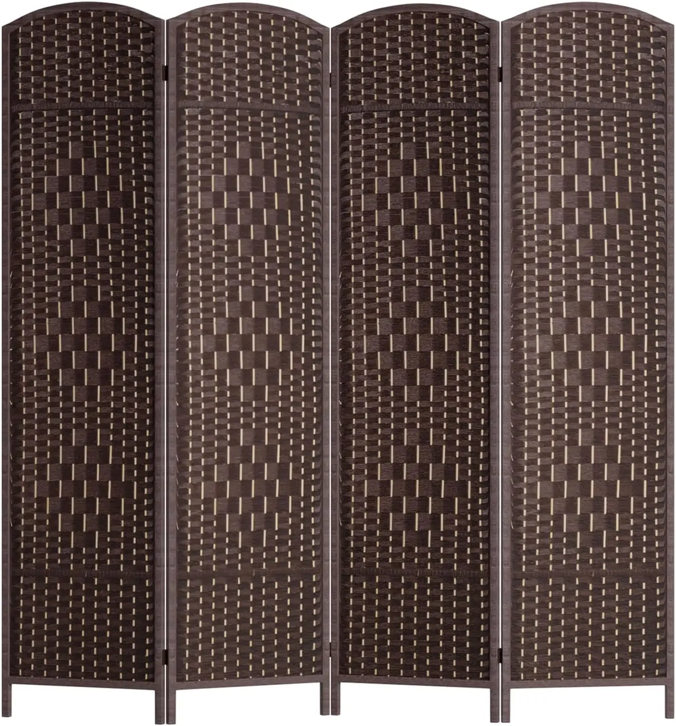 

Room Divider Folding Privacy Divider 6 Ft Indoor Wall Divider Portable Partition Wood Screen, Brown (4 Panel)