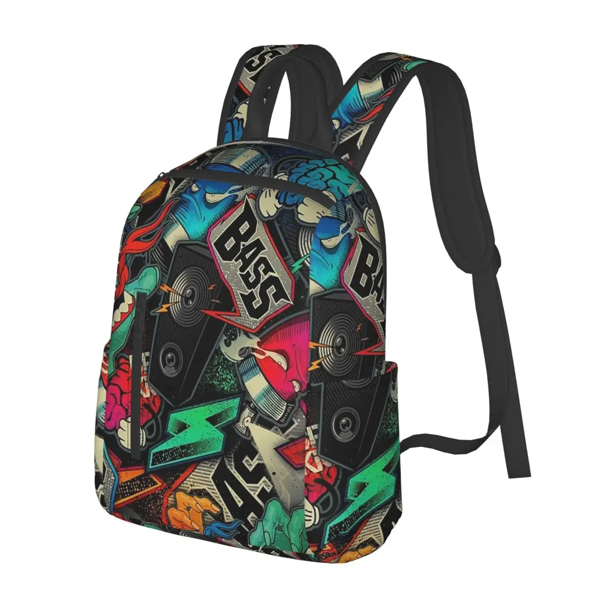 

Urban Pattern Hip Hop Graffiti Street Art Student Backpack School Bag Hiking Travel Daypack for Boys Girls Bookbag Shoulder Bags