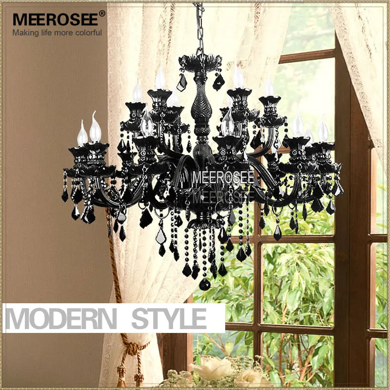 

Великолепная большая черная люстра, хрустальное освещение, высокое качество, стеклянные подвесные люстры, подвесной светильник для гостиной отеля