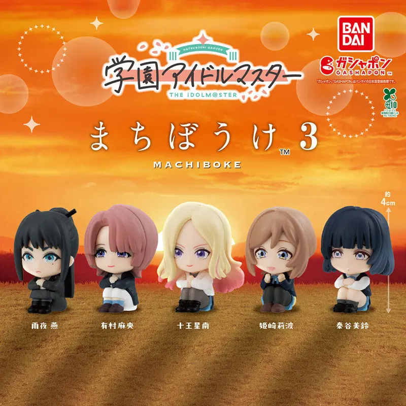 Бандай Гакуэн Idolm@ster Machiboke 3 Мини-фигурка аниме-персонажа 4 см ПВХ коллекционное украшение для рабочего стола для поклонников аниме