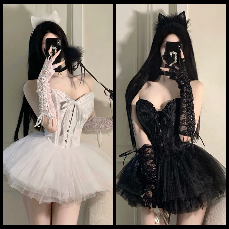 مثير الملاك منتفخ تنورة ملهى ليلي أداء زي الرغبة النقية orm loween الملاك تأثيري تنورة يوم رأس السنة المباشرة...