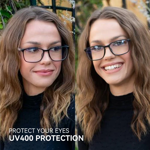 Imagen 2 del producto ZENOTTIC, gafas de lectura cuadradas a la moda con bloqueo de luz azul, gafas deportivas para hombres, gafas antideslumbrantes para ordenador