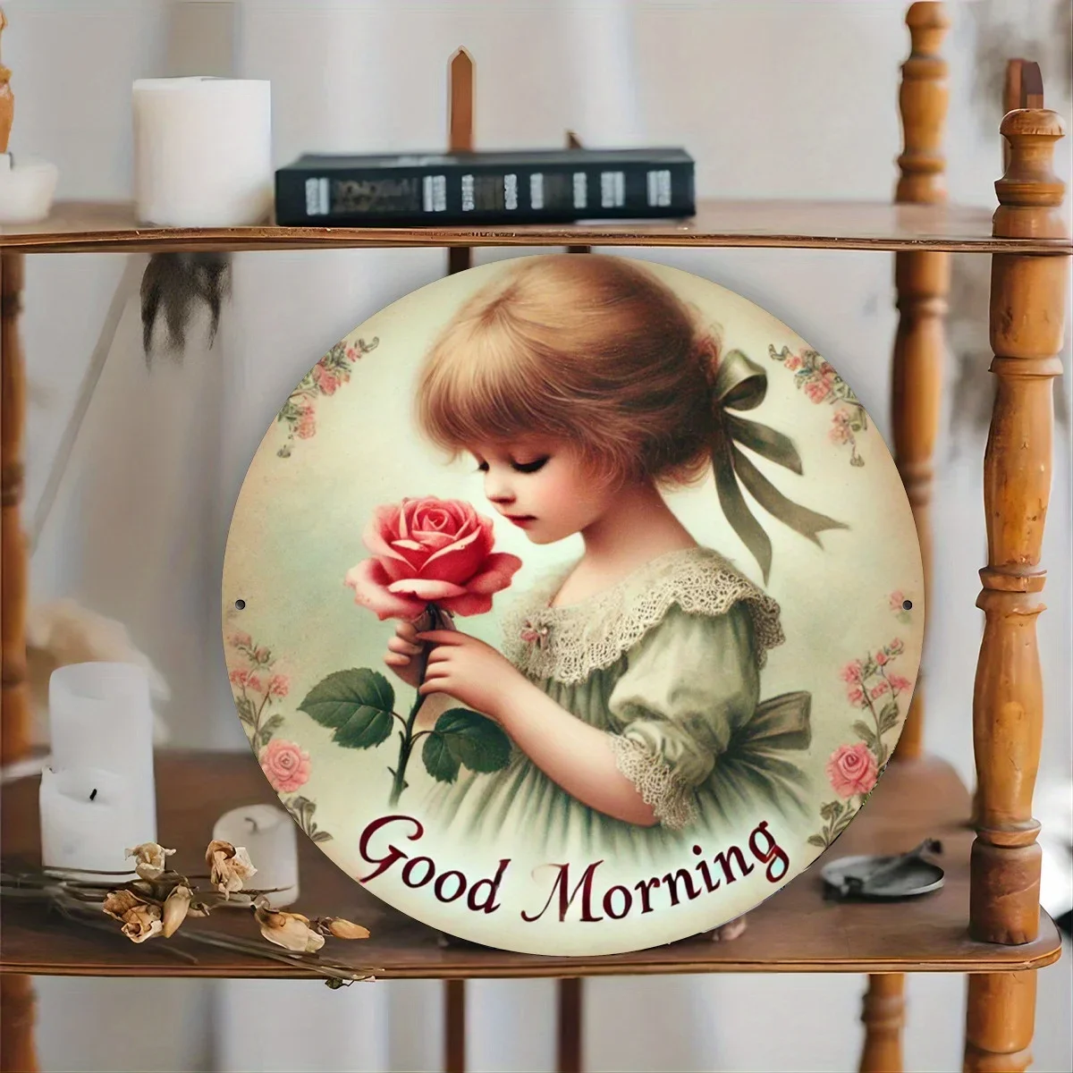 طباعة أنيقة "Good Morning عالية الوضوح، مناسبة لغرفة النوم وغرفة المعيشة وديكور المقهى، وديكور مثالي للغرفة