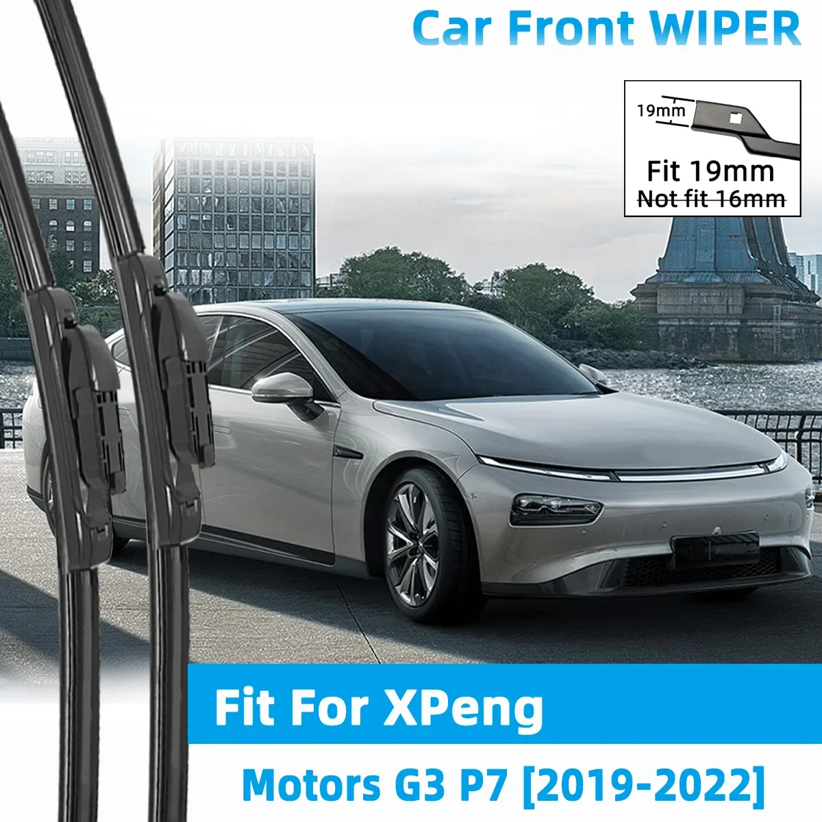 

Front Wiper Accessorie Double Rubber Car Wipers for XPeng Motors G3 P7 2019-2022 Wipers Brushes New Upgraded 2022 2021 2020