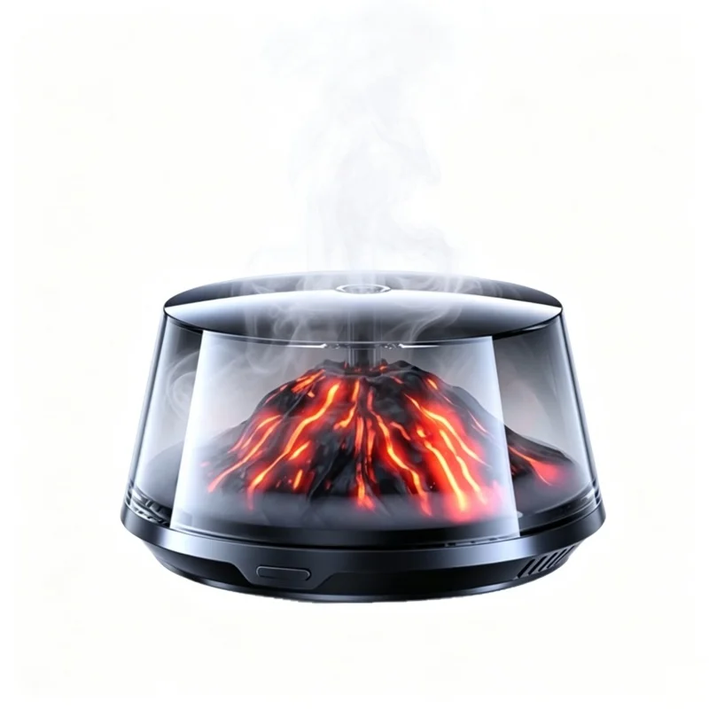 USB Car Air Diffuser Volcano Mist Humidifier Essential Oil Aromatherapy LED Atmosphere Light Auto Home Fragrance Gift Decoration