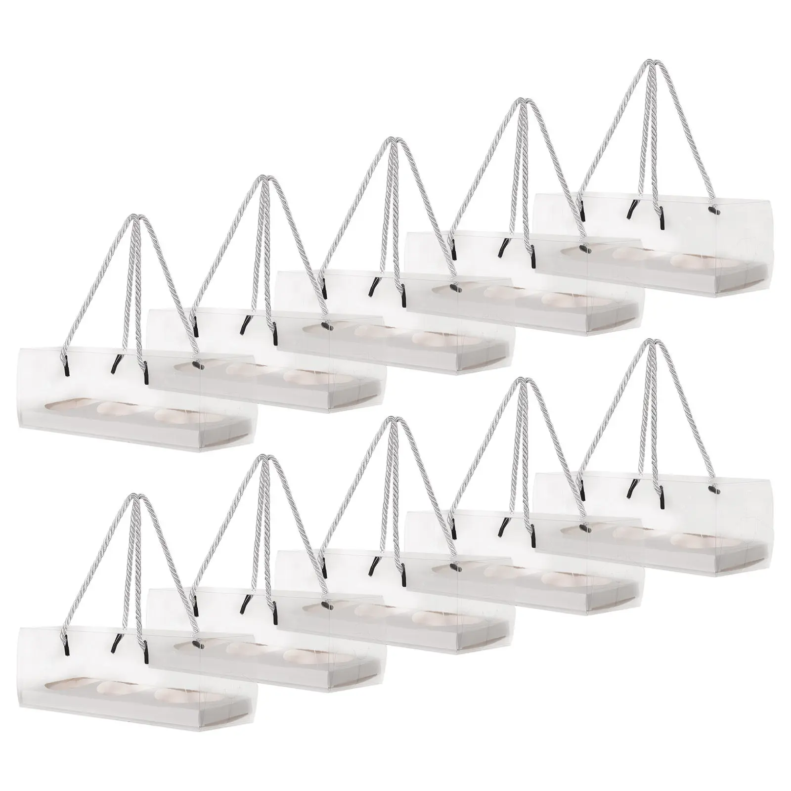 

10 шт. прозрачных упаковочных коробок для яичных пирожных, кондитерских изделий, десертов, контейнеры для еды на вынос, прозрачные контейнеры для кухни