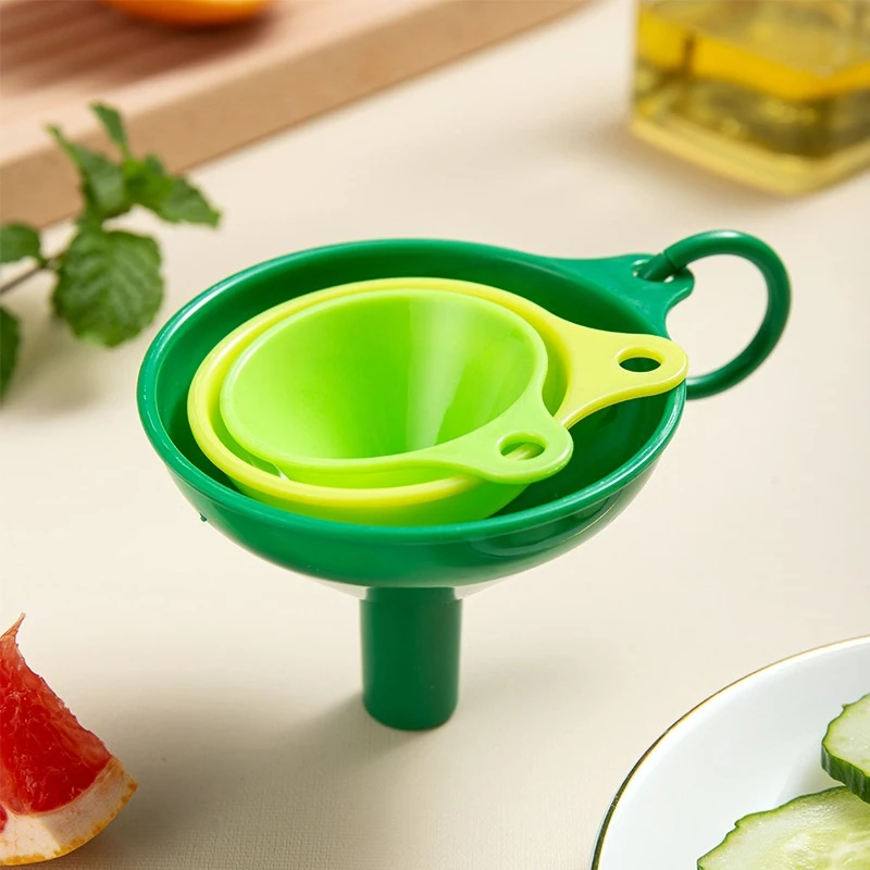 3Pcs Set Kitchen Funnel Dispenser Multifunctional For Oil Wine Bottle Liquid Transfer Home Cooking Bar Tool Gadget