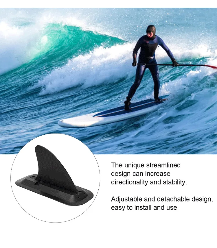 

4-inch Surfboard Snap-on Diverter Fins Inflatable Kayak Paddleboard Tail Rudder Balance Shallow Water Board Tail Fins