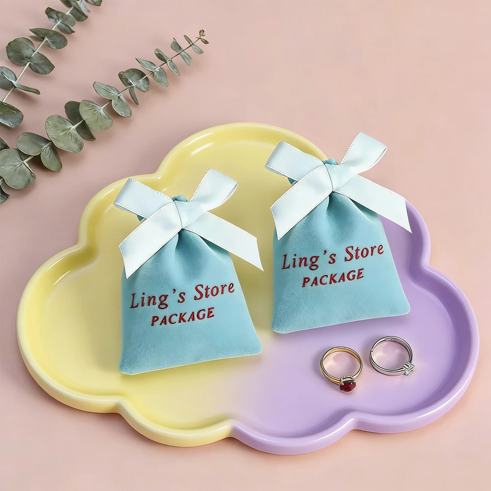 

50 шт. подарочных пакетов для ювелирных изделий из плотного бархата, бутик-упаковка для брелоков, наушников, конфет, чехлов для телефонов, органайзер-мешочек с возможностью персонализации логотипа