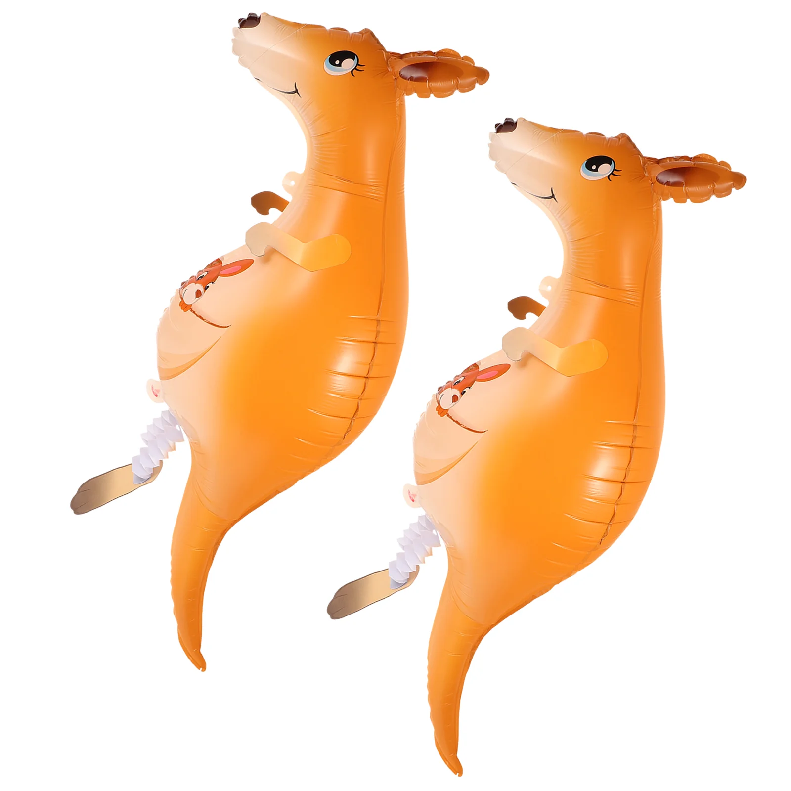 2 Pcs Birthday Decoration Party Foil Balloons Helium Walking Animals Air Walker Kangaroo Mylar Toys Aluminum Baby