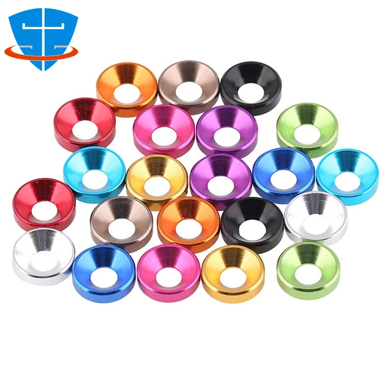 

M2 M2.5 M3 M4 M5 M6 M8 Color Aluminum Alloy Anodized Truss Flat Countersunk Head Screw Bolt Gasket Washer Cone Spacer Seals Ring