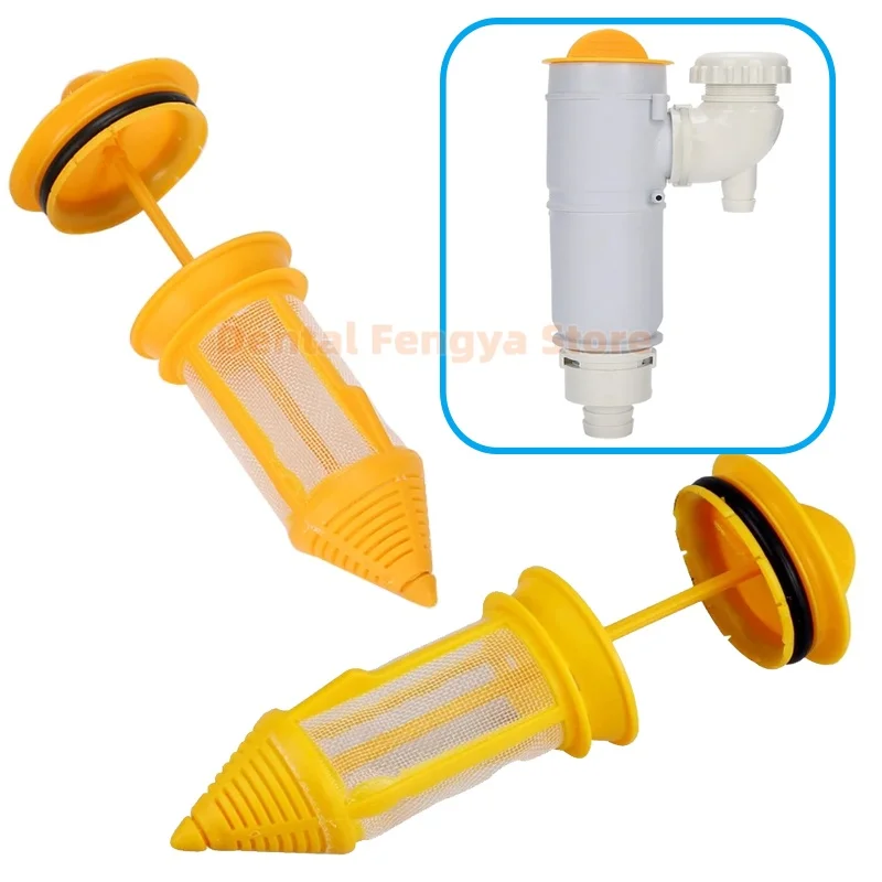  5Pcs Dental Suction Filter Cartridge With Protective Lid Prevents Pipeline Clogging For Dental Chair Units Plastic Dental Tool