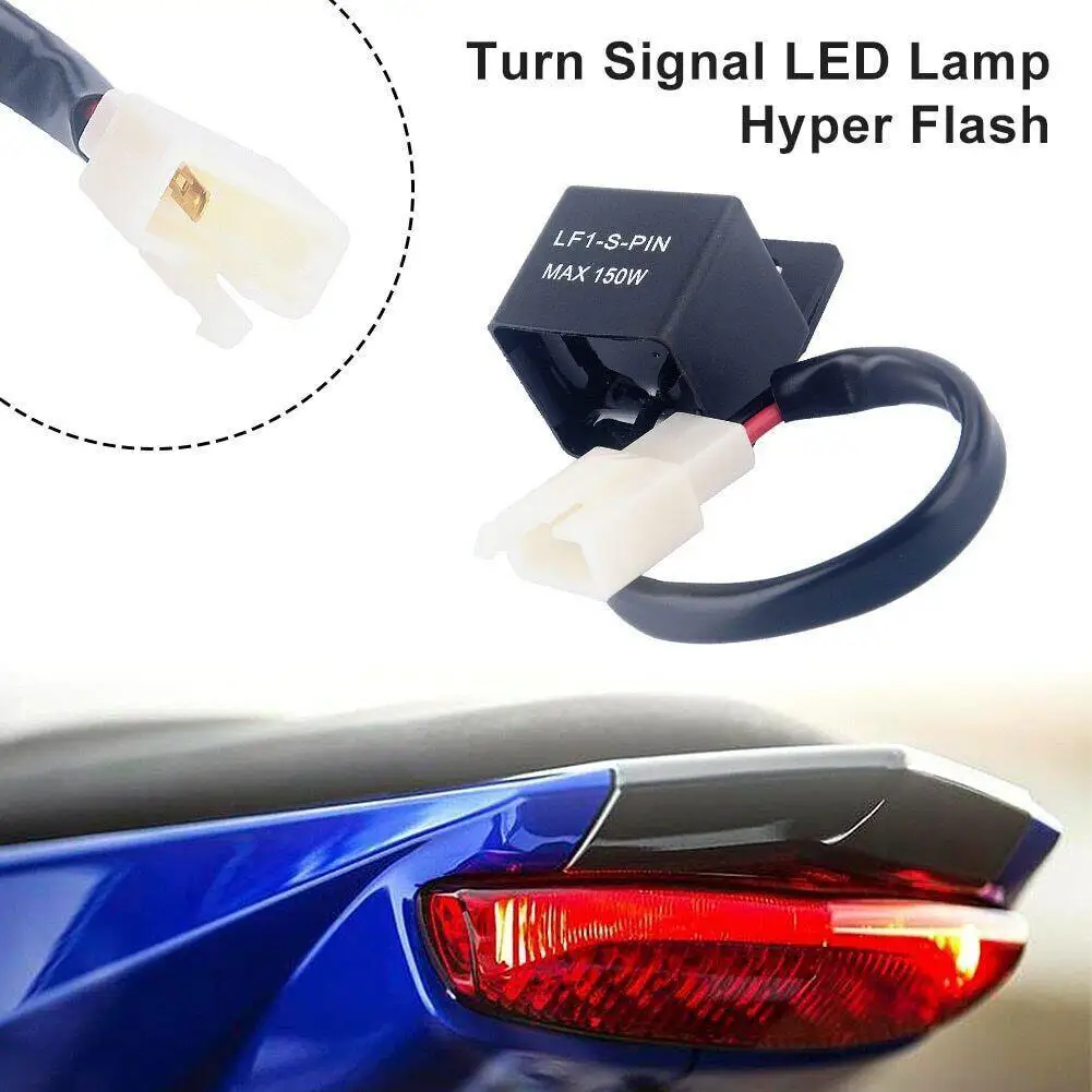 Motorcycle Motor Turn Signal Bulb Hyper Flash For Honda Kawasaki Suzuki Yamaha 12A 2Pin Electronic LED Flasher Relay